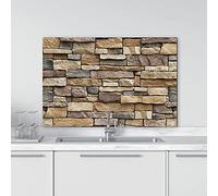 CREARREDA - Credence Pour Cuisine en Aluminium Made in Italy Protection pour Plaques de Cuisson et mur lavable et facile à Monter Plaque anti-éclaboussures en Métal