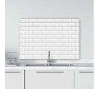 CREARREDA - Credence Pour Cuisine en Aluminium Made in Italy Protection pour Plaques de Cuisson et mur lavable et facile à Monter Plaque anti-éclaboussures en Métal