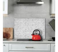 CREARREDA - Credence Pour Cuisine en Aluminium Made in Italy Protection pour Plaques de Cuisson et mur lavable et facile à Monter Plaque anti-éclaboussures en Métal