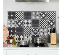 CREARREDA - Credence Pour Cuisine en Aluminium Made in Italy Protection pour Plaques de Cuisson et mur lavable et facile à Monter Plaque anti-éclaboussures en Métal