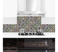 CREARREDA - Credence Pour Cuisine en Aluminium Made in Italy Protection pour Plaques de Cuisson et mur lavable et facile à Monter Plaque anti-éclaboussures en Métal