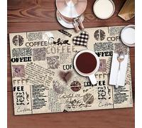 CREARREDA Lot de 4 Sets de Table en PVC, 48 x 33 cm, antidérapants, lavables, résistants à la saleté, résistants à la Chaleur, fabriqués en Italie