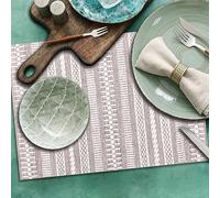 CREARREDA Lot de 4 sets de table en PVC, 48 x 33 cm, antidérapants, lavables, résistants à la saleté, résistants à la chaleur, fabriqués en Italie