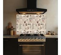 CREARREDA Panneau anti-éclaboussures de cuisine en aluminium 84 x 60 cm, facile à appliquer, fabriqué en Italie, protection pour cuisinière et mur. Lavable et facile à assembler. Plaque