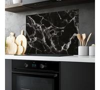 CREARREDA Panneau anti-éclaboussures de cuisine en aluminium 84 x 60 cm, facile à appliquer, fabriqué en Italie, protection pour cuisinière et mur. Lavable et facile à assembler. Plaque