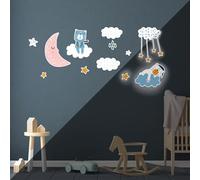 CREARREDA Sticker mural autocollant mural en vinyle non toxique amovible, décoration pour chambre, salon et cuisine pour murs clairs, facile à coller et durable