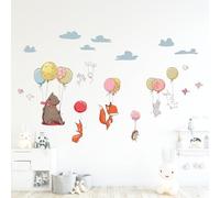 CREARREDA Sticker mural autocollant mural en vinyle non toxique amovible, décoration pour chambre, salon et cuisine pour murs clairs, facile à coller et durable