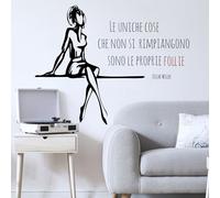 CREARREDA Sticker mural autocollant mural en vinyle non toxique amovible, décoration pour chambre, salon et cuisine pour murs clairs, facile à coller et durable