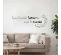 CREARREDA Sticker mural autocollant mural en vinyle non toxique amovible, décoration pour chambre, salon et cuisine pour murs clairs, facile à coller et durable