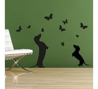 CREARREDA Sticker mural autocollant mural en vinyle non toxique amovible, décoration pour chambre, salon et cuisine pour murs clairs, facile à coller et durable