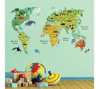 CREARREDA Sticker mural autocollant mural en vinyle non toxique amovible, décoration pour chambre, salon et cuisine pour murs clairs, facile à coller et durable