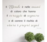 CREARREDA Sticker mural XL Vivre les Propri Rêves 85 x 130 cm Autocollant de motivation en vinyle amovible, décoration inspiration pour chambre à coucher ou salon