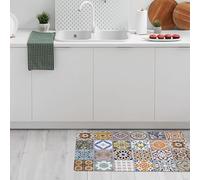 CREARREDA Tapis de Cuisine antidérapant Lavable Anti-Taches, Tapis de Cuisine Absorbant, fabriqué en Italie, Tapis rectangulaire Multi-Usage en Caoutchouc poreux, idéal pour Les Chaussures d'entrée