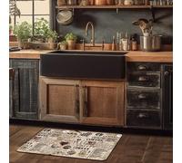 CREARREDA Tapis de cuisine antidérapant lavable anti-taches, tapis de cuisine absorbant, fabriqué en Italie, tapis rectangulaire multi-usage en caoutchouc poreux, idéal pour les chaussures d'entrée