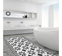 CREARREDA Tapis de Cuisine antidérapant Old Style Carpet 50x180 Tapis de Protection de Sol en Vinyle 100% fabriqué en Italie, avec Encre Non Toxique, Ignifuge et résistant à l'eau