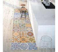 CREARREDA Tapis de Cuisine antidérapant Spring Tile Carpet 50x180 Tapis de Protection de Sol en Vinyle 100% fabriqué en Italie, avec Encre Non Toxique, Ignifuge et résistant à l'eau