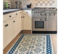 CREARREDA Tapis de Cuisine antidérapant Tile Carpet 50x120 Tapis de Protection de Sol en Vinyle 100% fabriqué en Italie, avec Encre Non Toxique, Ignifuge et résistant à l'eau