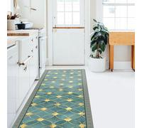 CREARREDA Tapis de cuisine en vinyle, tapis de cuisine, antidérapant, lavable avec un chiffon avec impression 100 % fabriqué en Italie
