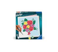 CreArt 20x20 cm Bouquet de roses, Loisir créatif, Adulte, Peinture par numéros, 25520, Ravensburger