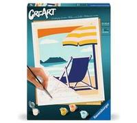 CreArt 24x30 cm Relax at the Beach, Adulte, Peinture par numéros, 23897, Ravensburger