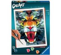CreArt Tigre polygonal 24x30 cm - Peinture par numéros - Dès 12 ans - Ravensburger - 23514