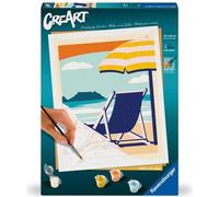 CreArt 24x30 cm Relax at the Beach, Adulte, Peinture par numéros, 23897, Ravensburger
