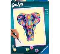 CreArt Elephant 24x30 cm - Peinture par numéros - Dès 12 ans - Ravensburger - 28995