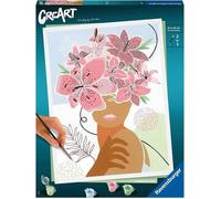 CreArt Flowers on my mind 24x30 cm - Peinture par numéros - Dès 12 ans - Ravensburger - 20275