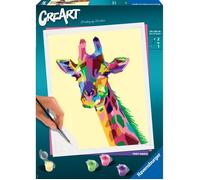 Ravensburger - CreArt Grand Format 24x30 cm - Girafe - Loisir créatif - Peinture par numéros - Adulte - Activité détente et créative - Dès 12 Ans - 28993 - Version française