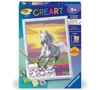 CreArt Kids 18x24cm Cheval dans le pré, Kit de peinture par numéros Numéro d'Art, Des 7 ans, 25845, Ravensburger