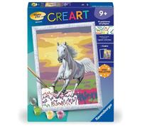 Ravensburger - CreArt Kids 18x24 cm - Numéro d'art - Cheval dans Le pré - Kit de Peinture par numéros - Dès 7 Ans - 25845