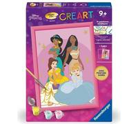 CreArt Kids 18x24cm Disney Princess, Kit de peinture par numéros Numéro d'Art, Des 7 ans, 25843, Ravensburger
