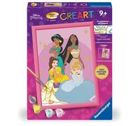 CreArt Kids 18x24cm Disney Princess, Kit de peinture par numéros Numéro d'Art, Dès 7 ans, 25843, Ravensburger