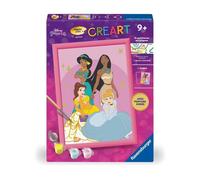 CreArt Kids 18x24cm Disney Princess, Kit de peinture par numéros Numéro d'Art, Des 7 ans, 25843, Ravensburger