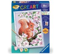 CreArt Kids 18x24cm Écureuil au printemps, Kit de peinture par numéros Numéro d'Art, Des 9 ans, 25837, Ravensburger
