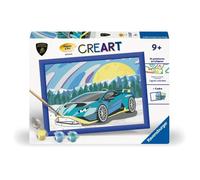 CreArt Kids 18x24cm Lamborghini, Kit de peinture par numéros Numéro d'Art, Dès 7 ans, 25842, Ravensburger