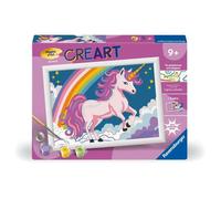 CreArt Kids 18x24cm Licorne Néon, Kit de peinture par numéros Numéro d'Art, Dès 7 ans, 25904, Ravensburger