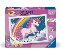 CreArt Kids 18x24cm Licorne Néon, Kit de peinture par numéros Numéro d'Art, Des 7 ans, 25904, Ravensburger