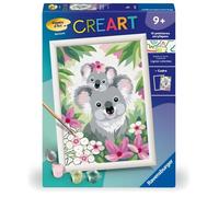 CreArt Kids 18x24cm Maman koala et son bébé, Kit de peinture par numéros Numéro d'Art, Dès 9 ans, 25833, Ravensburger