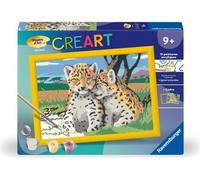 CreArt Kids 18x24cm Petits léopards, Kit de peinture par numéros Numéro d'Art, Des 9 ans, 25832, Ravensburger