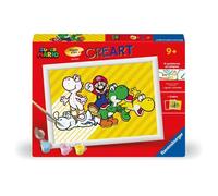 CreArt Kids 18x24cm Super Mario, Kit de peinture par numéros Numéro d'Art, Dès 7 ans, 25529, Ravensburger
