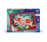 CreArt Kids 31x21cm Bisous de poissons, Kit de peinture par numéros Numéro d'Art, Dès 7 ans, 25853, Ravensburger