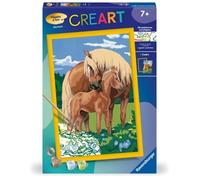 CreArt Kids 31x21cm Fiers chevaux, Kit de peinture par numéros Numéro d'Art, Dès 7 ans, 25850, Ravensburger
