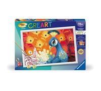 CreArt Kids 31x21cm Paon, Kit de peinture par numéros Numéro d'Art, Dès 9 ans, 25907, Ravensburger