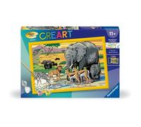 Ravensburger - CreArt Kids 31x21 cm - Numéro d'art - Savane - Kit de Peinture par numéros - Dès 11 Ans - 25999