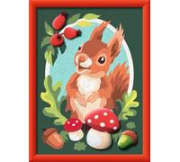 Ravensburger Kit de peinture par numéros CreArt – Motif écureuil avec éléments en plâtre