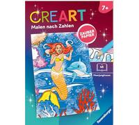 CreArt Malen nach Zahlen ab 7 - Zauberpapier: Meerjungfrauen