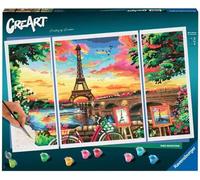 CreArt Paris format triptyque 80x50cm - Peinture par numéros Des 12 ans Ravensburger - 20134