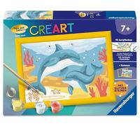 CreArt Peinture par numéros pour Enfants - Dauphins ludiques
