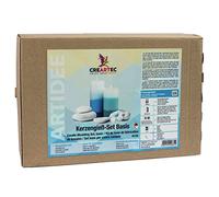 CREARTEC Kit de moulage de bougies - Kit de base pour la fabrication individuelle de bougies - Idéal pour les débutants - Fabriqué en Allemagne